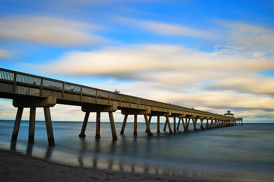 Pier Photograph - Deerfield Beach, Florida pier by Paul Cook