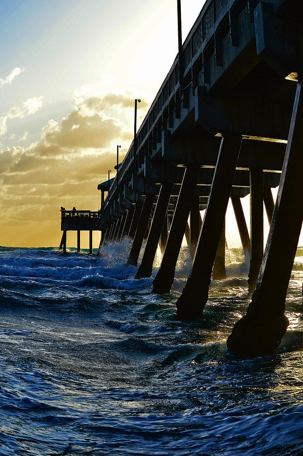Pier Photograph - Deerfield Beach Pier at Sunrise by Paul Cook