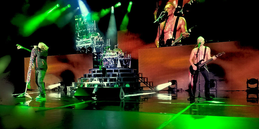 Def Leppard on Stage Photograph by David Patterson