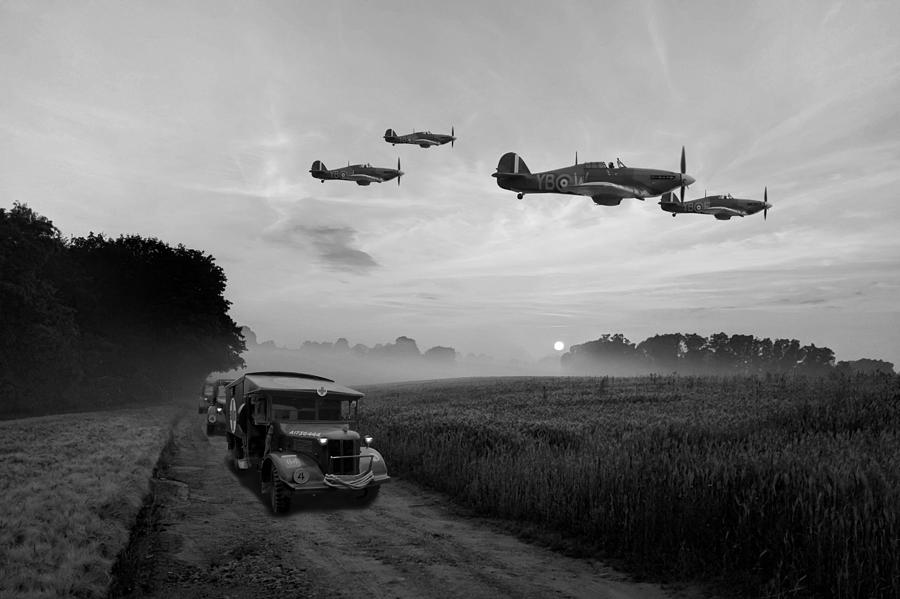 Defence Of The Realm - Monochrome Digital Art by Mark Donoghue