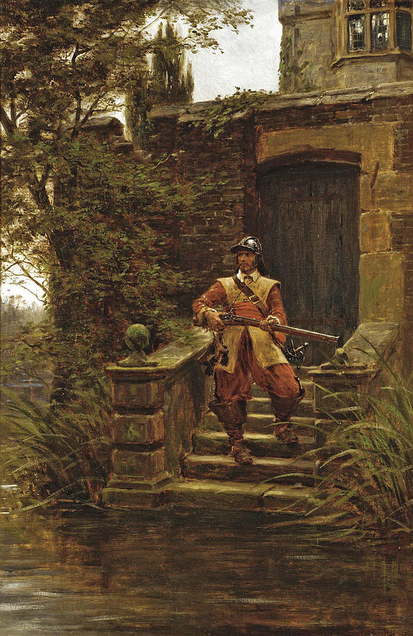 Defending the Postern Gate Painting by Ernest Crofts