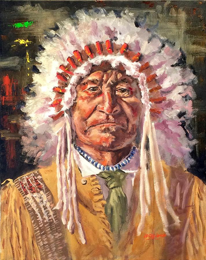 Chief Painting - Defiance by J P Childress