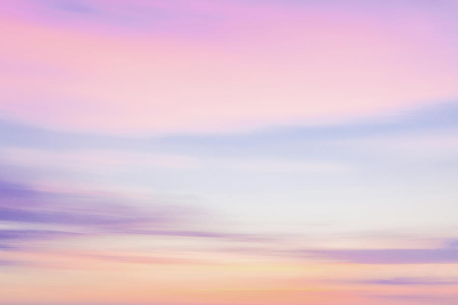 Defocused sunset sky natural background with blurred panning mot ...