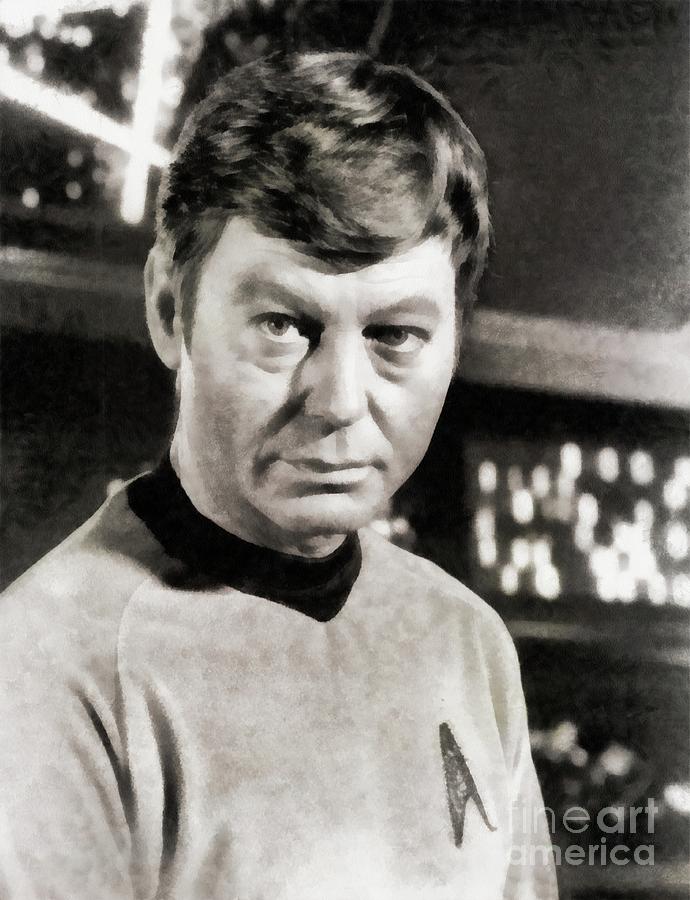 Hollywood Painting - Deforest Kelley, Actor by Esoterica Art Agency