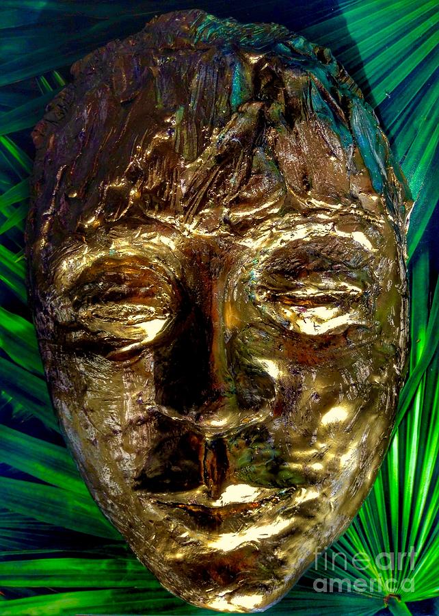 Degas Mask Uplighting Ceramic Art by Joan-Violet Stretch