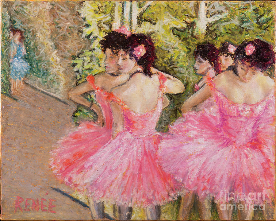 Degas Pink Painting by Renee Hathcoat - Pixels