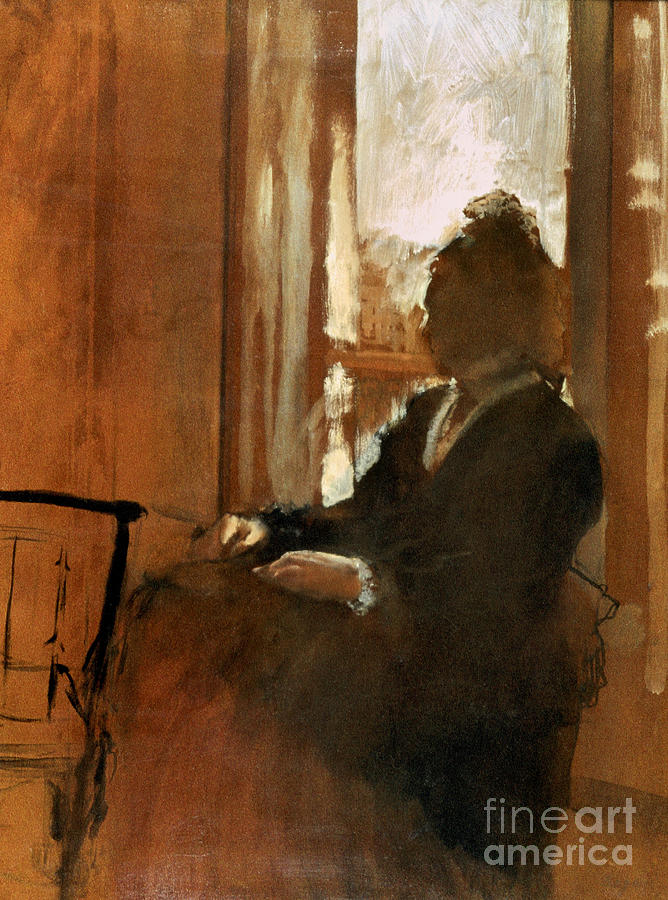 Degas:woman At Window Photograph by Granger