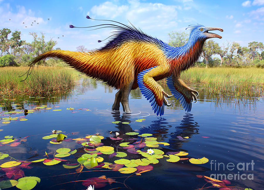 Deinocheirus Painting by Mohamad Haghani - Pixels