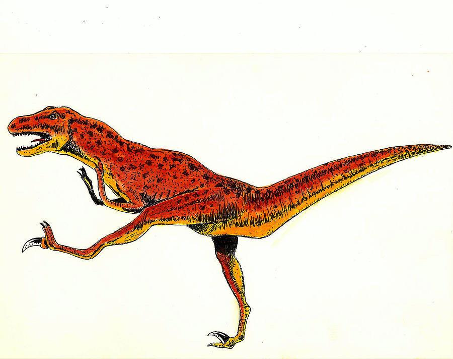 Prehistoric Painting - Deinonychus by Michael Vigliotti