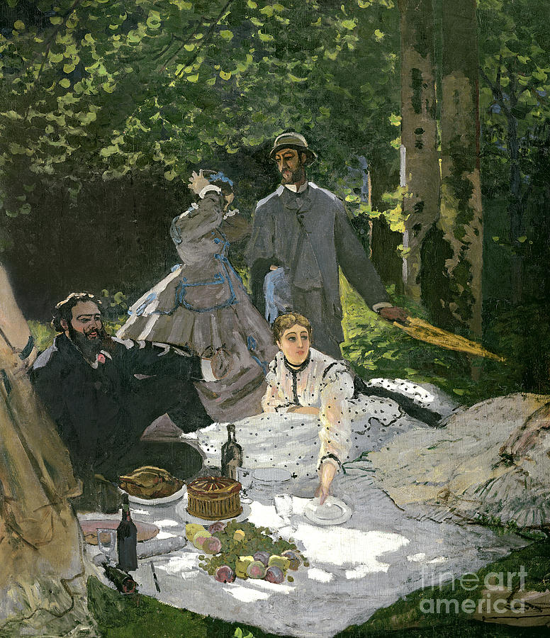 Claude Monet Painting - Dejeuner sur lHerbe by Claude Monet