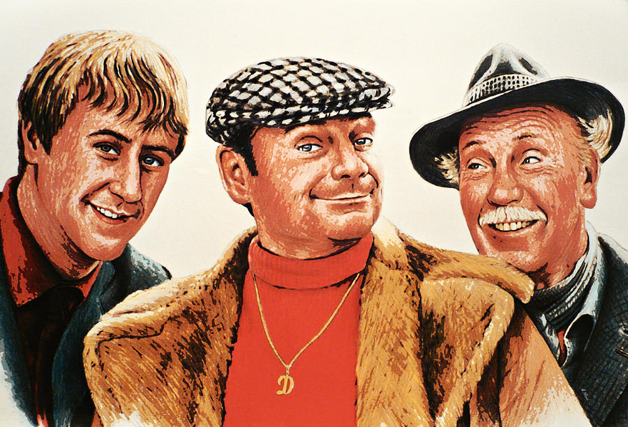 Del Boy Rodney and Grandad Drawing by Andrew Read