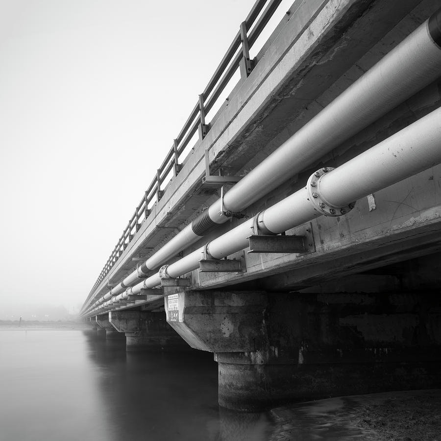 San Diego Photograph - Del Mar Bridge in Fog by William Dunigan