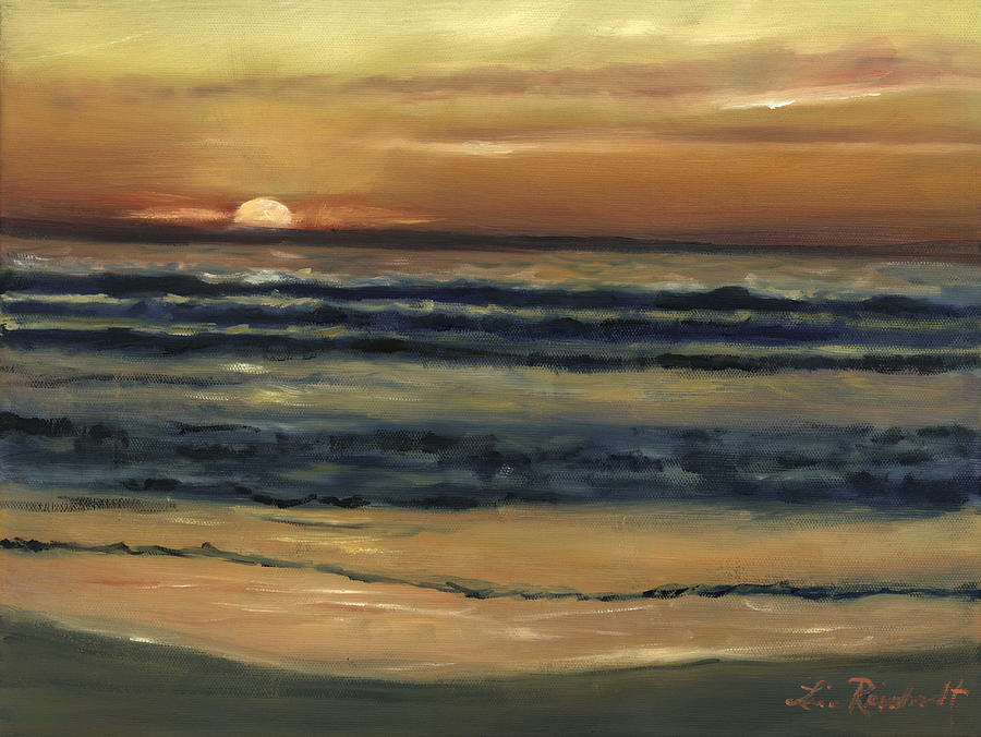 Del Mar Sunset Painting by Lisa Reinhardt