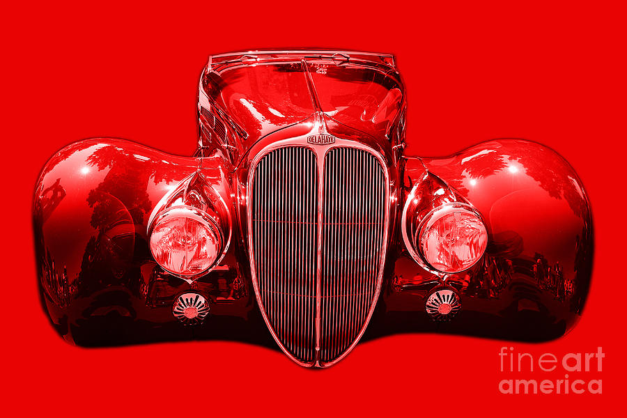Delahaye . Red Photograph by Wingsdomain Art and Photography