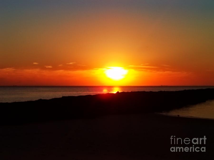 Sunset Photograph - Delaware Bay Sunset by Karin Everhart