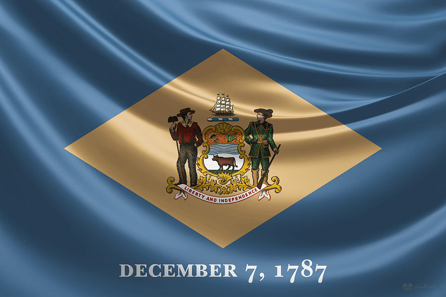 Delaware State Flag Digital Art by Serge Averbukh