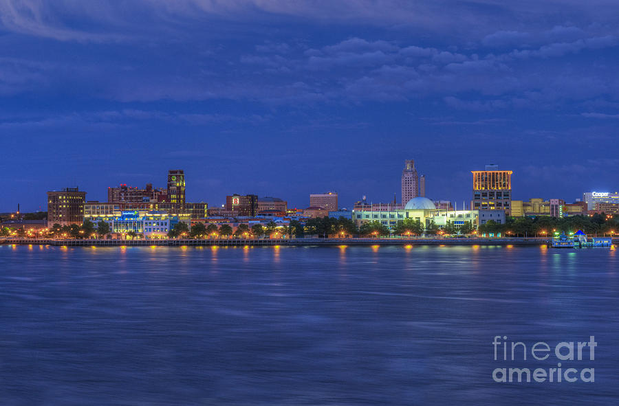 Delaware River Camden Cityscape Photograph by David Zanzinger