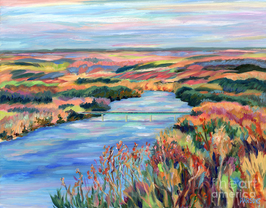 Delaware River from Goat Hill, Lambertville, PA Painting by Pamela Parsons
