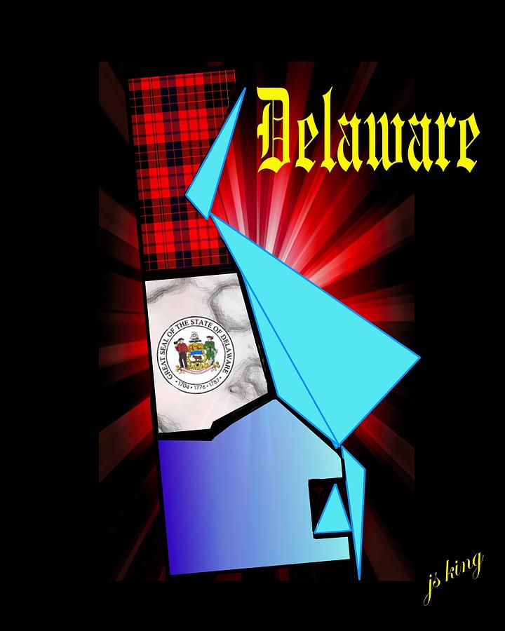 Map Digital Art - Delaware the First by Jacquie King