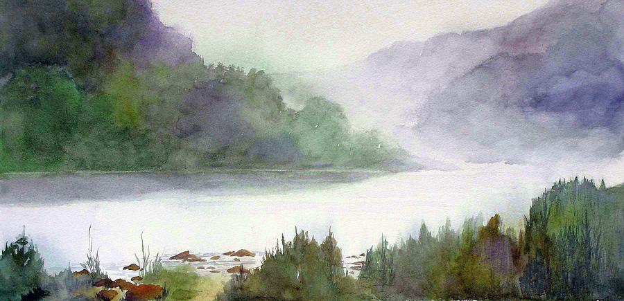 Landscape Painting - Delaware Water Gap by Mary Blumberg Landscape Painting - Delaware Water Gap by Mary Blumberg