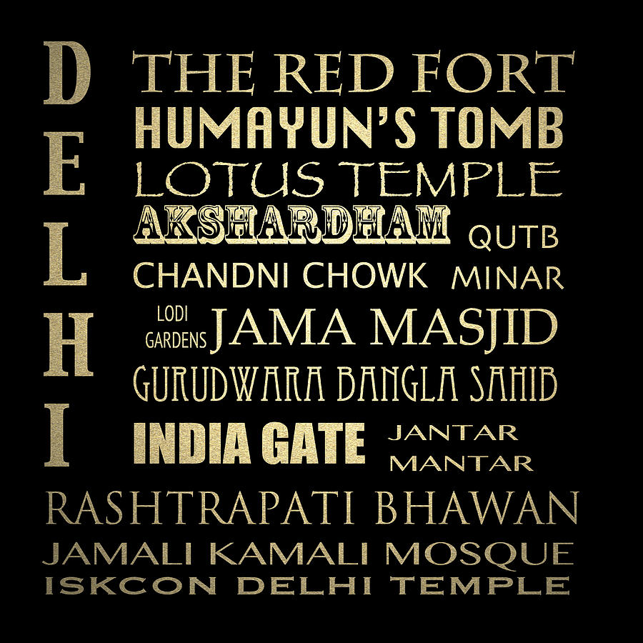 Delhi Famous Landmarks Digital Art by Patricia Lintner