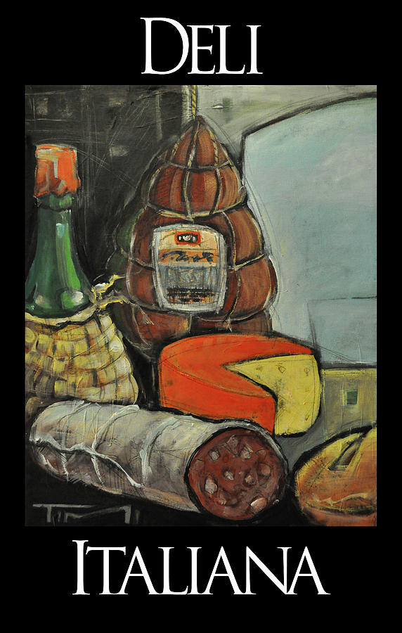 Deli Italiana meat and cheese Painting by Tim Nyberg