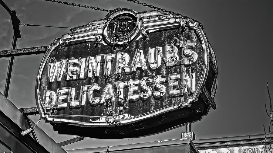 Deli Sign in Black and White Photograph by Bill Dussault Fine Art America