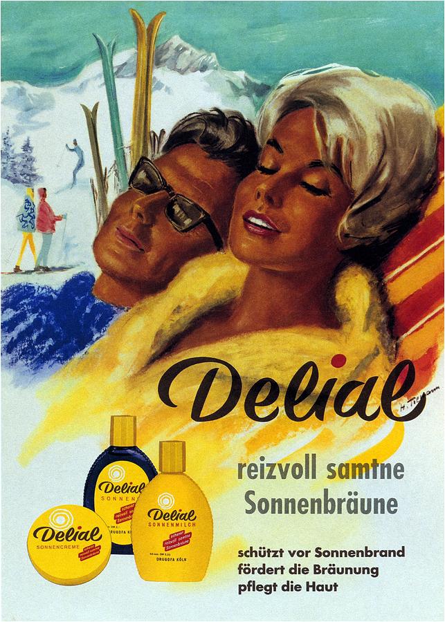 Delial - Germany - Vintage Cream Advertising Poster Mixed Media by Studio Grafiikka