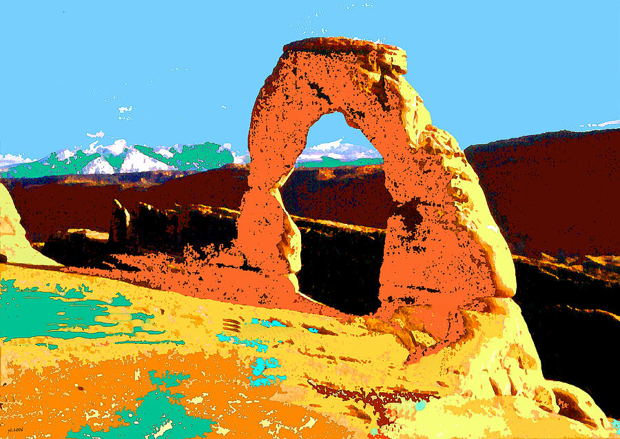 Nature Painting - Delicate Arch Utah - Pop Art by Peter Potter