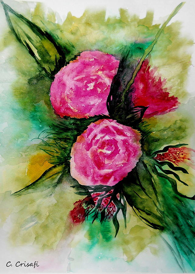 Flower Painting - Delicate Beauties by Carol Crisafi