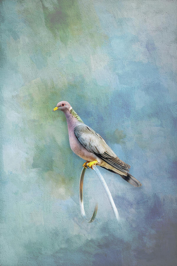 Delicate, Elegant Bird - Vertical Digital Art by Terry Davis