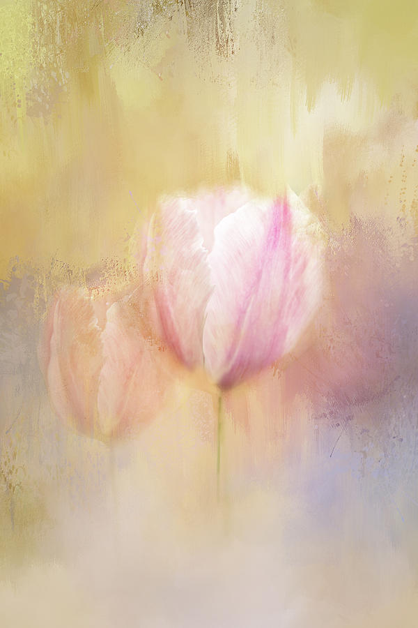 Spring Digital Art - Delicate Pink Spring by Terry Davis