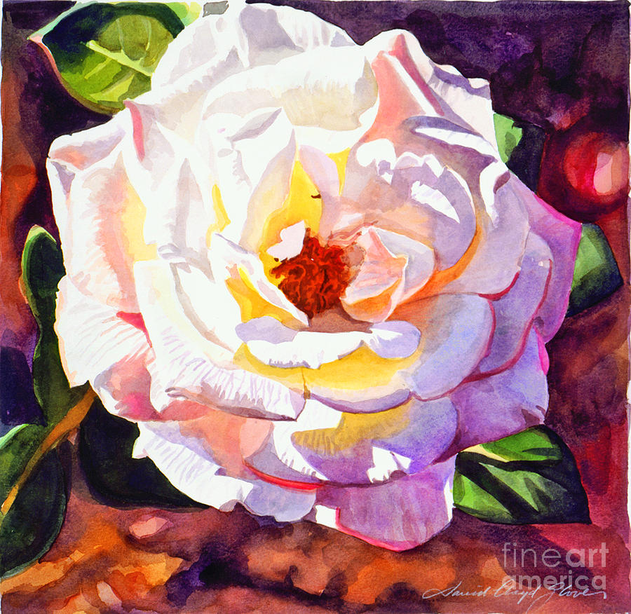 Delicate Princess Rose Painting by David Lloyd Glover