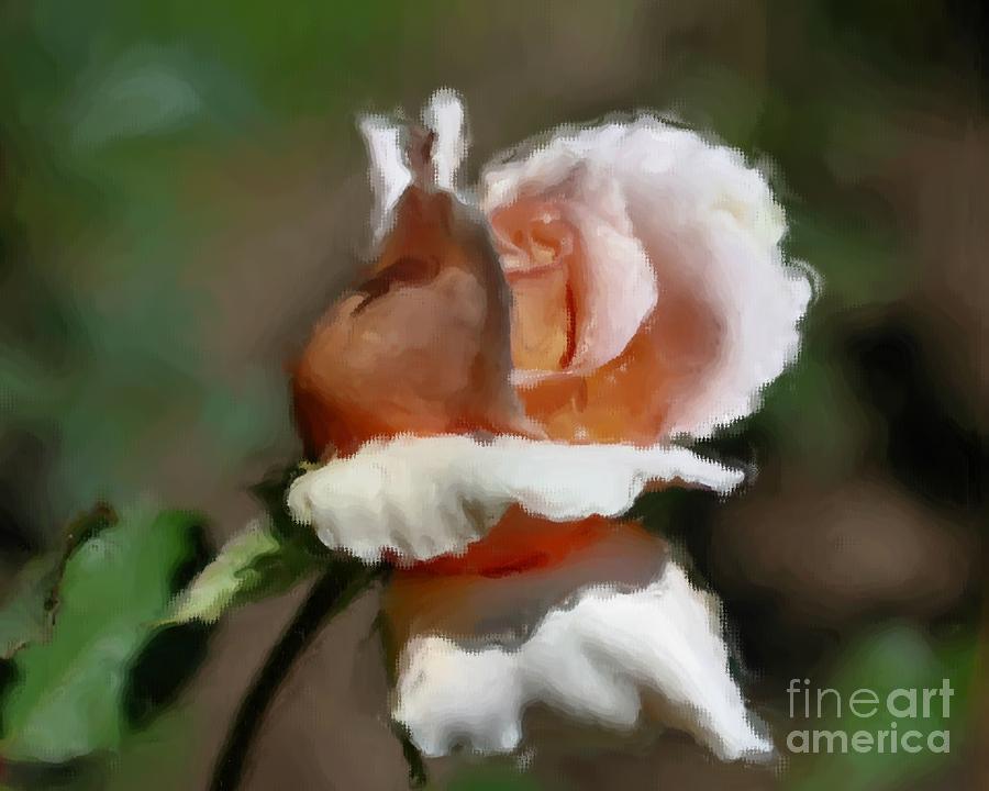 Delicate Rosebud Painting by Smilin Eyes Treasures
