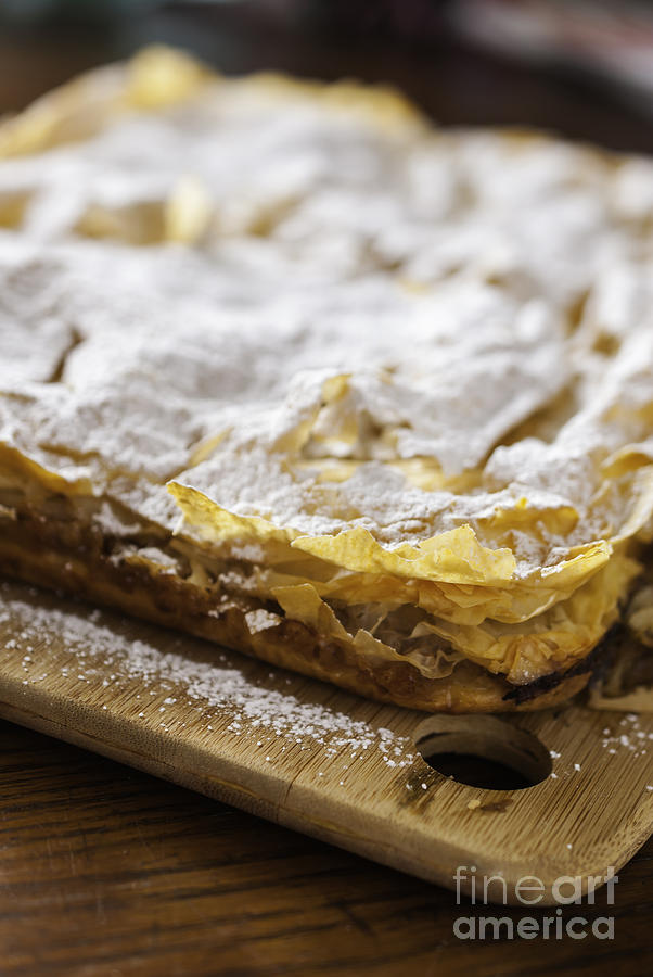 Delicious Phyllo Dough Apple Pie Photograph by Csaba Tomcsak