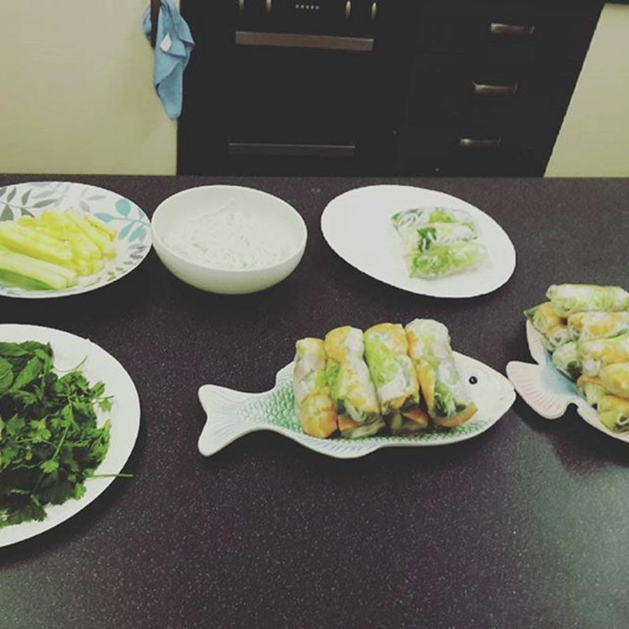 Delicious Summer Rolls Made By My Photograph by Robee B