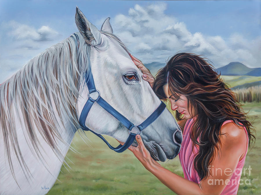 White Horse Painting - Delight in the Lord by Ilse Kleyn