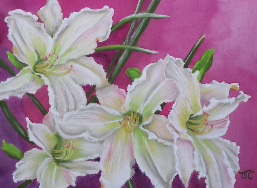 Lily Painting - Delightful Daylilies by Tammy Crawford