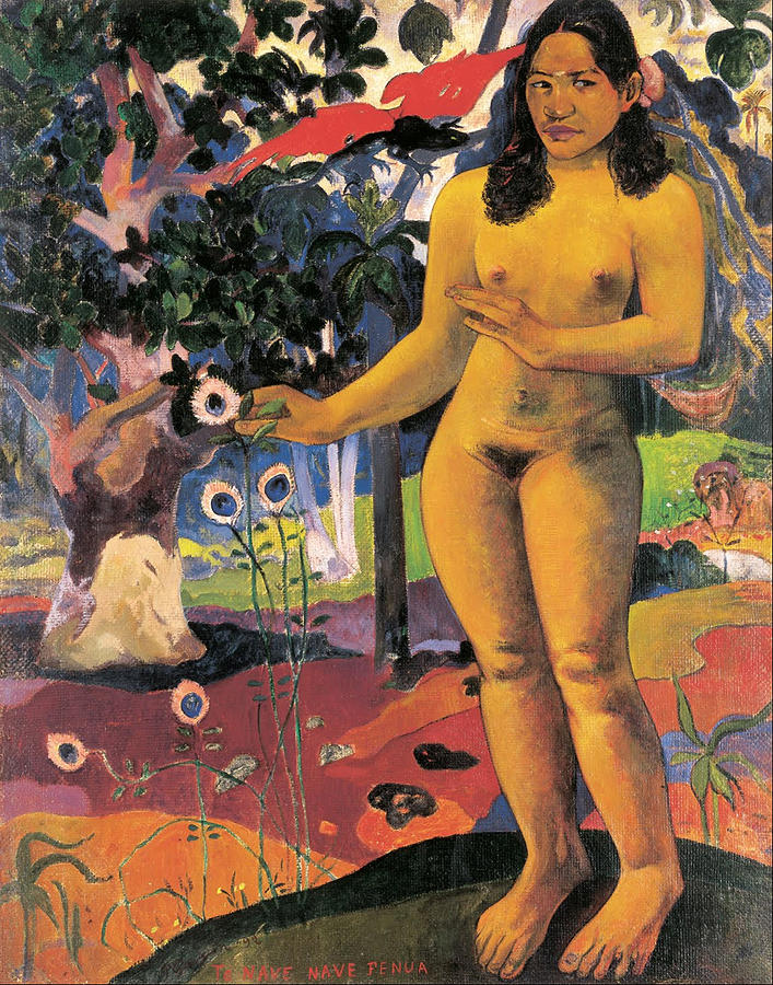 Delightful Land. Te Nave Nave Fenua Painting by Paul Gauguin