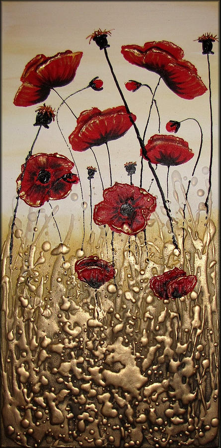 Delightful Red Poppies Painting by Amanda Dagg