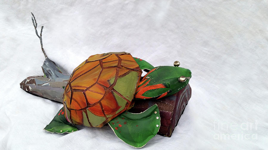 Delilah de Turtle Sculpture by Deborah Smith