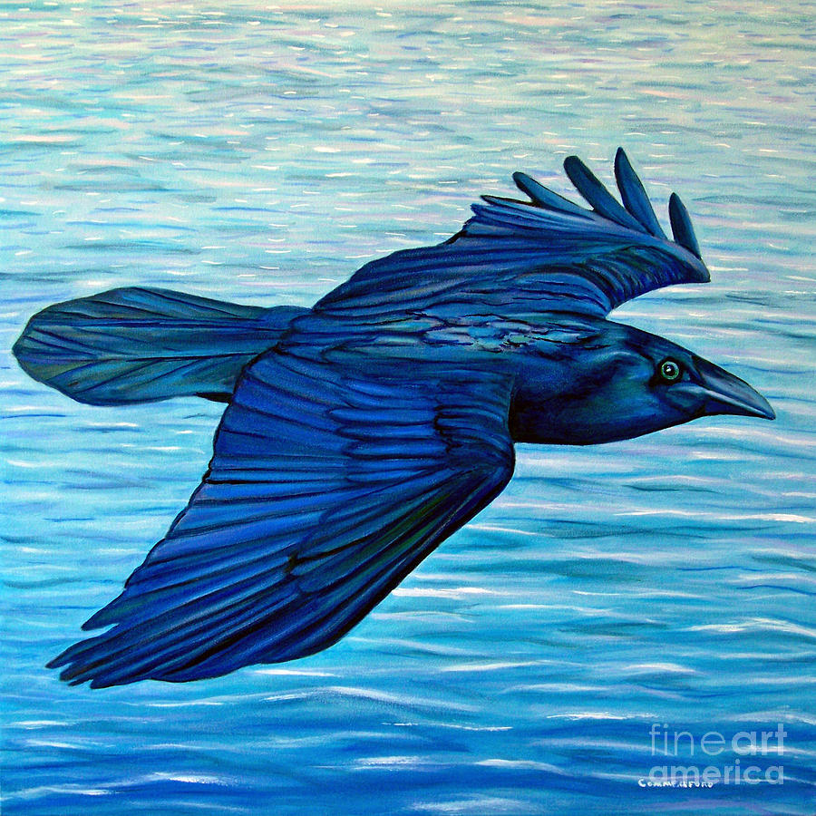 Raven Painting - Deliverance by Brian  Commerford