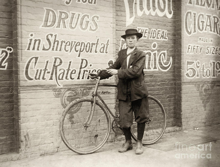 Delivery Boy, 1913 Photograph by Granger