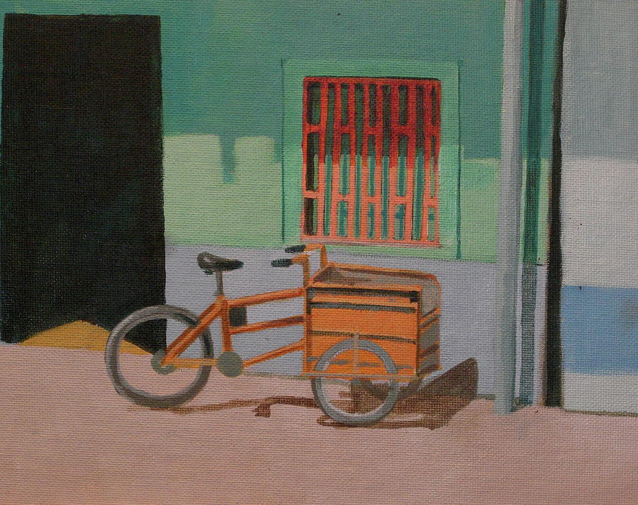 Delivery Cart in Jicaral Costa Rica Painting by Walt Maes