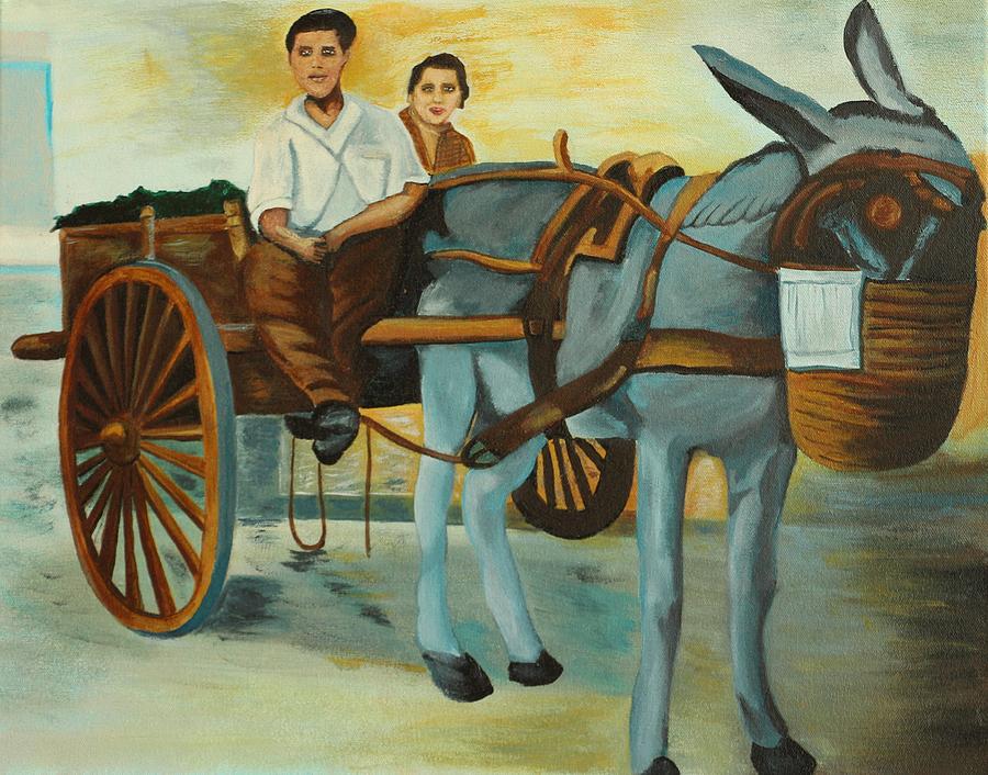 Delivery Wagon  Painting by David Bigelow