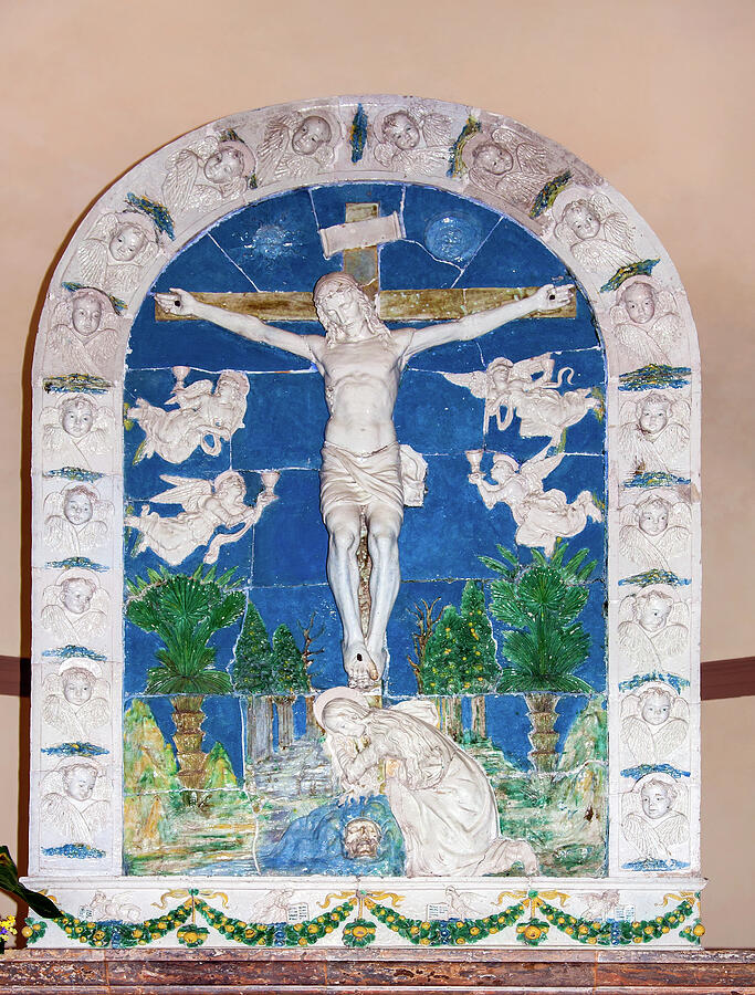 della Robbia Crucifixion Photograph by Sally Weigand