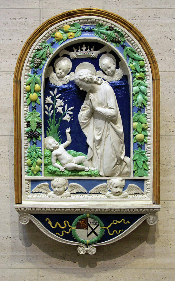 Della Robbias Adoration Of The Christ Child -- The Ruskin Madonna Photograph by Cora Wandel