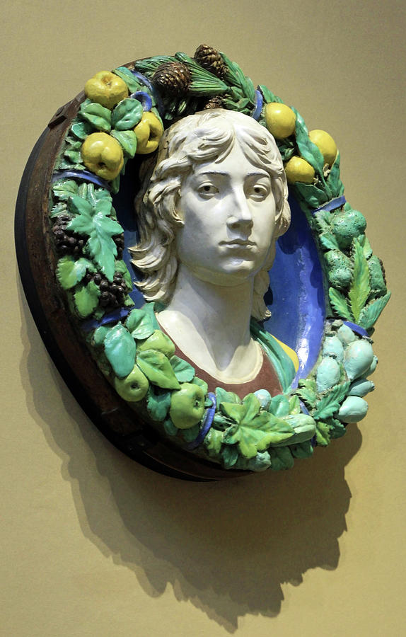 Della Robbias Roundel With Head Of a Youth Photograph by Cora Wandel