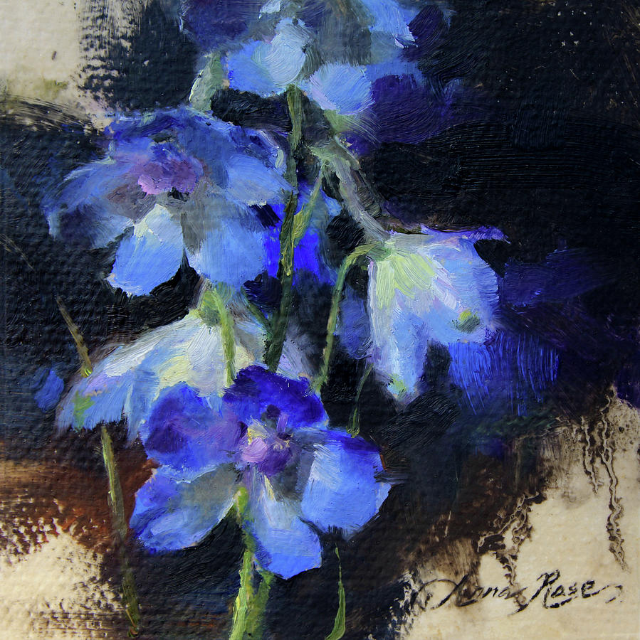 Delphinium II Painting by Anna Rose Bain