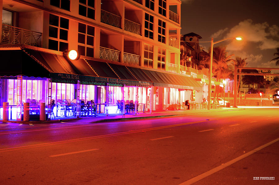 Delray A1A Night Photograph by Ken Figurski